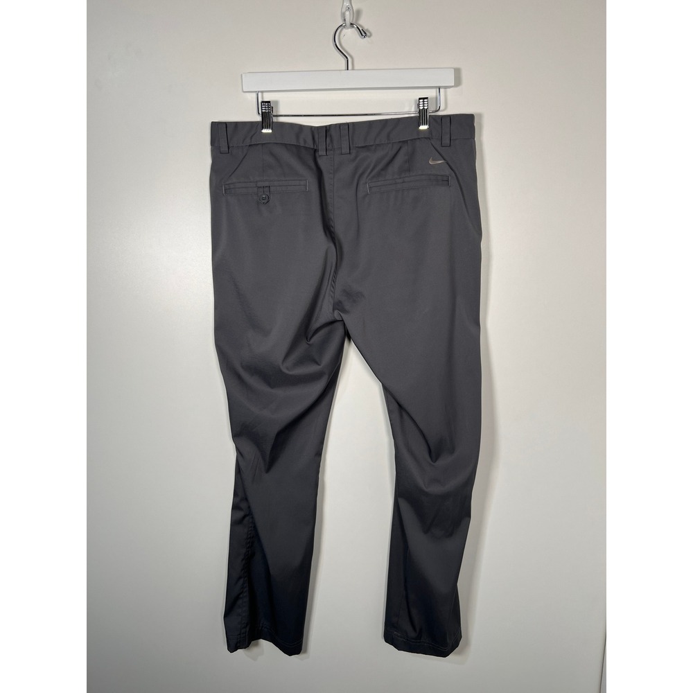 Nike Golf Dri-FIT Pants Gray Performance Stretch Chino Trousers 36x32 Mens - Picture 2 of 6